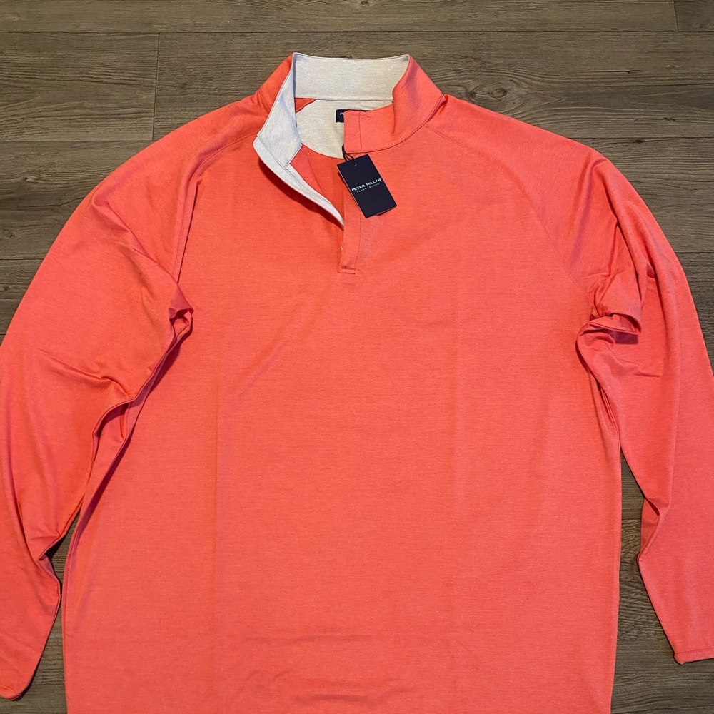 ❗️SALE❗️Peter Millar Men's Coral quarter zip